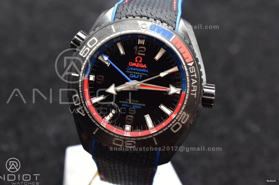 45.5mm Clone VSF Nylon Ocean A8906 Edition Super Planet Ceramic Strap Black on Black Real Best Deep 1:1 1227